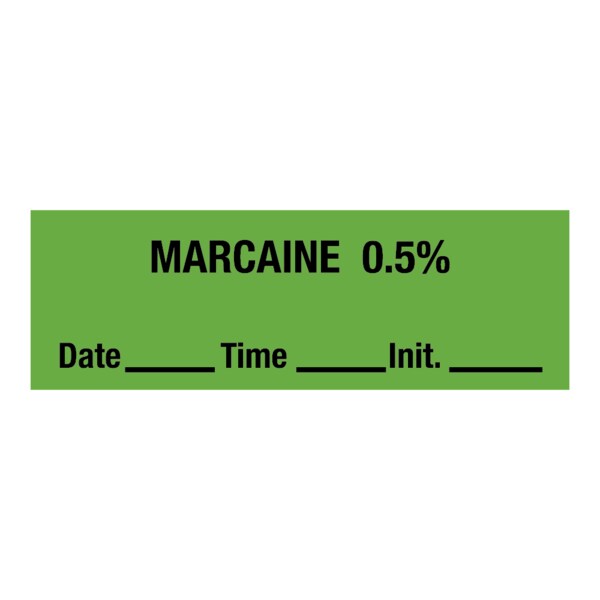 Marcaine 0.5%_mg/ml DTI 1/2 x 500 Green w/Black
